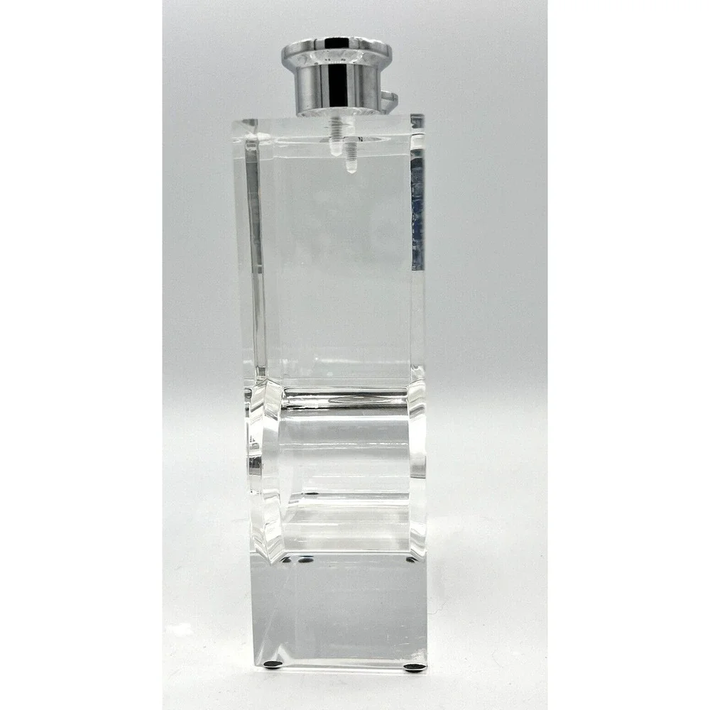 Clear Acrylic Lucite Double Candle Stick Holder Modern Contemporary 7